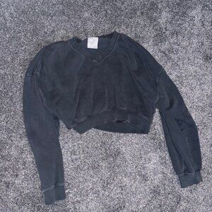 Offline by Aerie Cropped Sweatshirt Size Large Long Sleeve